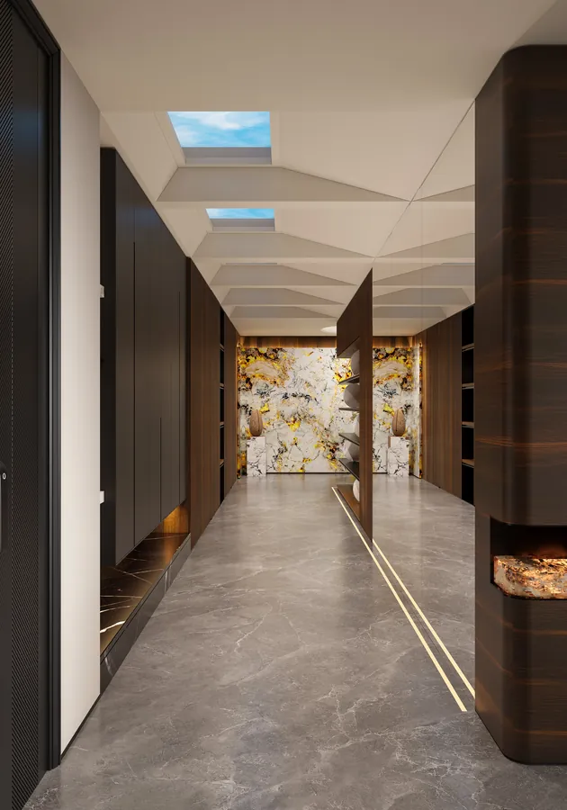 Dark Contemporary Loft — Walk In Closet