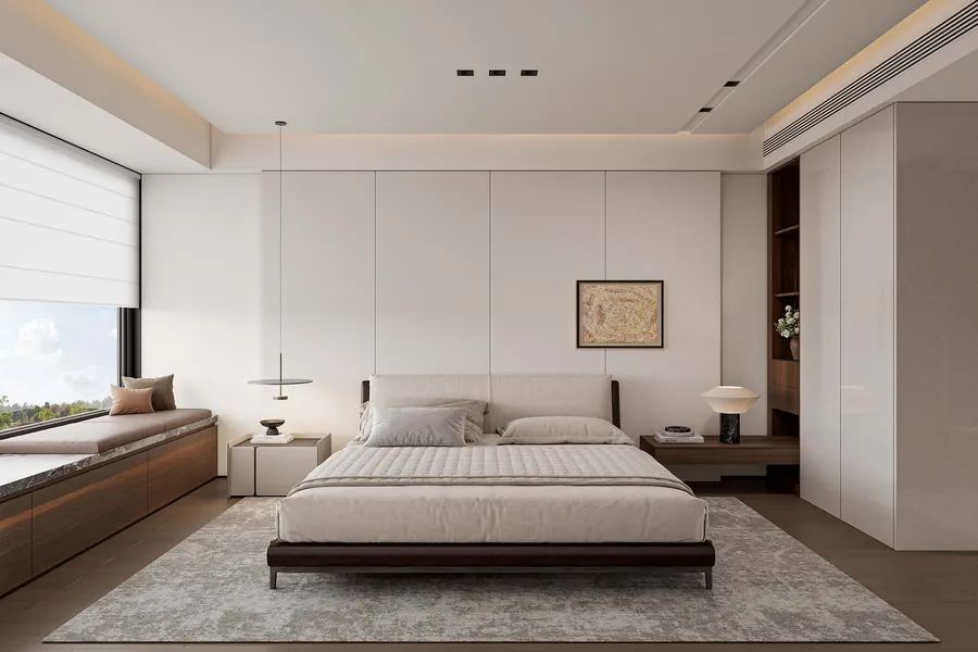 Dark Contemporary Loft — Bedroom