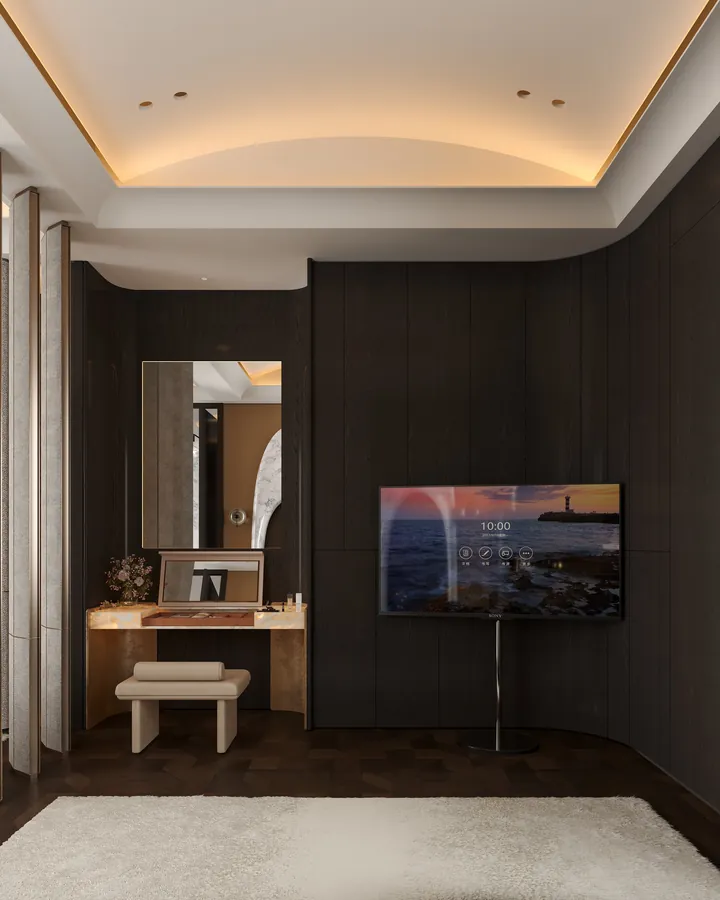 Warm Modern Villa — Bedroom