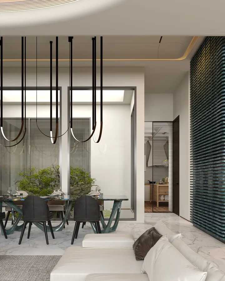 Warm Modern Villa — Dining Room